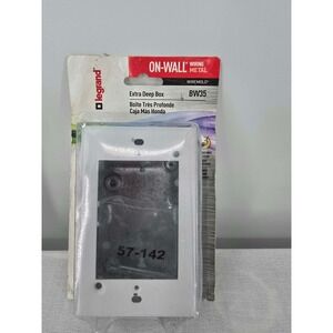 Legrand Wiremold BW35 Extra Deep Box White Metal On-Wall Wiring Surface Mount